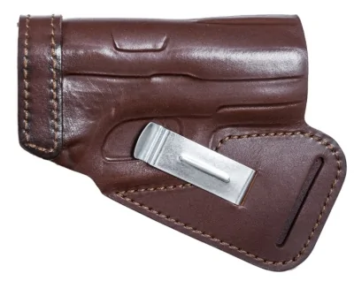 Кобура поясная мод. E Glock-19 / кожа / коричневый (Хольстер)
